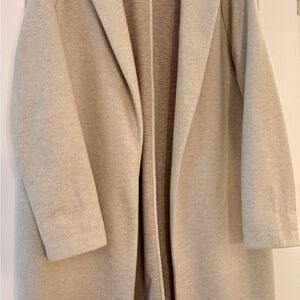 Joie Cream Open-Front lightweight coat.